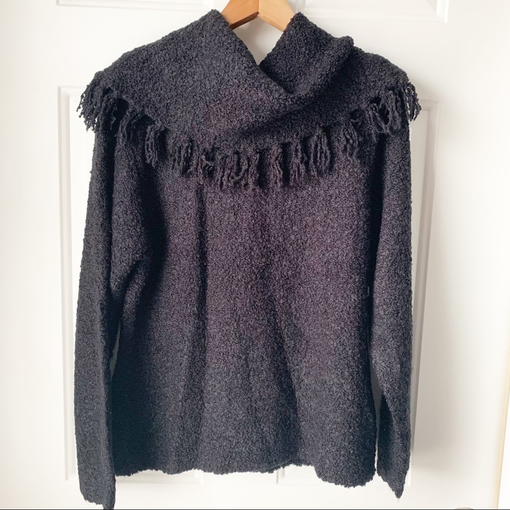 Hopeless Romantic Black Cowlneck Sweater Small